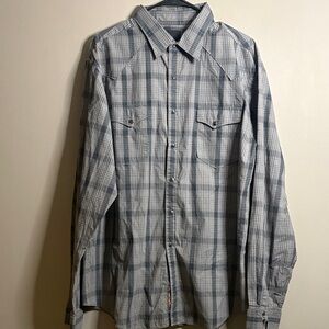Murano Sport Gray Plaid Shirt XL